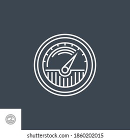 Traffic Related Vector Thin Line Icon. Isolated on Black Background. Editable Stroke. Vector Illustration.