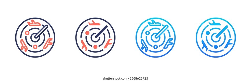 Pacote De Ícones De Relatório De Tráfego Em Vários Estilos