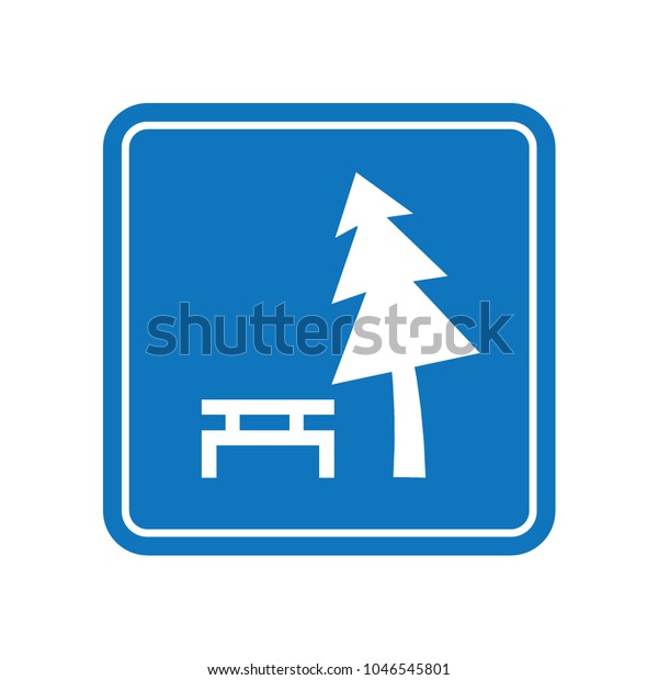Traffic Rest Area Icon Vector Stock Vector (Royalty Free) 1046545801 ...