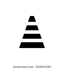 Traffic Road Cone flat vector icon. Simple solid symbol isolated on white background
