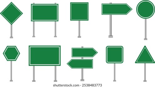 Traffic road realistic signs. Signage signal warning sign stop danger caution speed highway empty parking street board.vector eps10