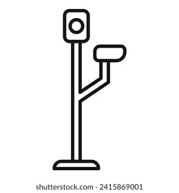 Traffic road sensor icon outline vector. Stop view control. Safe driver