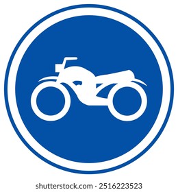 Traffic Road Sign Keep The Motorcycle Ride, Vector Illustration, Isolate On White Background Label. EPS10
