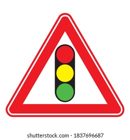 Traffic, road sign. traffic light. Light signaling device
