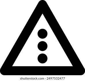 Verkehrsschild, Ampel flach schwarz, Vektorsymbol.