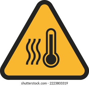 Alerta de señalización de tráfico
Calor de estilo triangular 