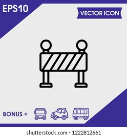 traffic roadblock icon vector