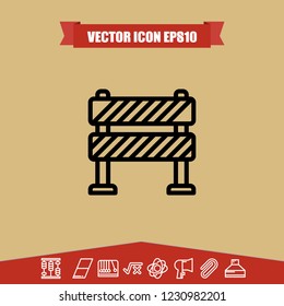 traffic roadblock icon vector