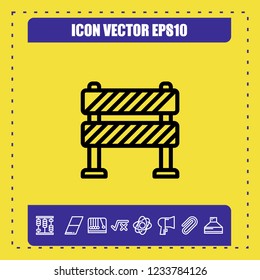 traffic roadblock icon vector