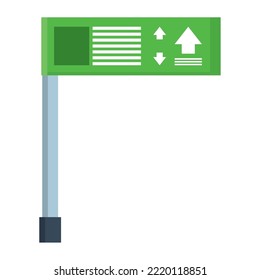 traffic route sign flat icon