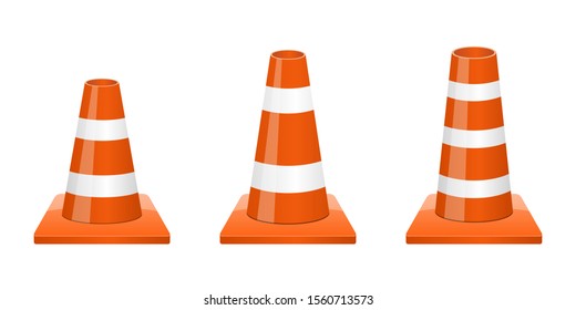 Traffic safety cone vector design illustration isolated on white background