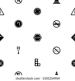 traffic seamless pattern background icon.