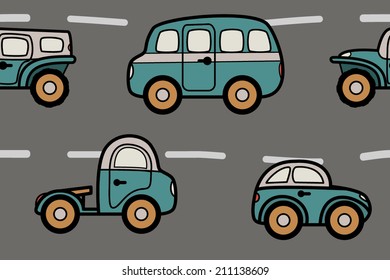 Traffic seamless vector pattern