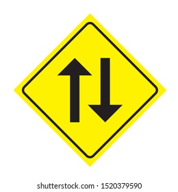 traffic sign arrow icon vector.