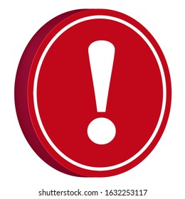 traffic sign attention. Vector icon.