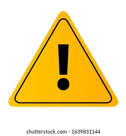  traffic sign attention. Vector icon.