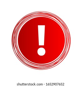 traffic sign attention. Vector icon.