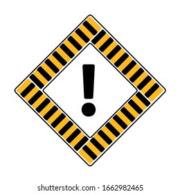 traffic sign attention. Vector icon.