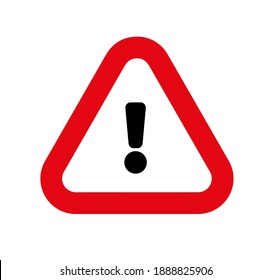 traffic sign attention. Vector icon.