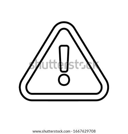traffic sign attention. Vector icon.