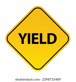 traffic sign. Black on yellow diamond background. Traffic signs and symbols.