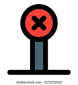 Traffic sign board with a crossed layout