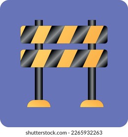 traffic sign board.Barrier stop brake