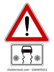 Traffic sign with car