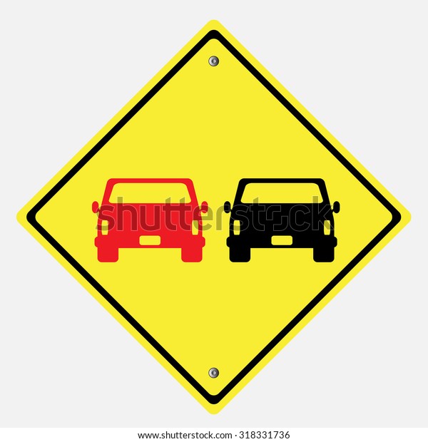  traffic sign . car\
overtaking sign  