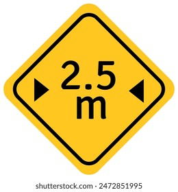 Verkehrsschild, Vorsicht, Achtung Maximale Breite
