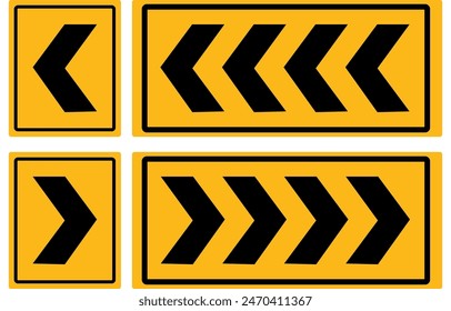 traffic sign, Cautionary Curve marker