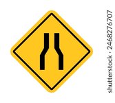 traffic sign, Cautionary narrow road