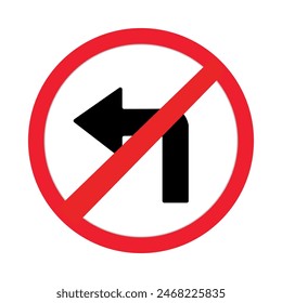 Señal de tráfico, Advertencia No gire a la izquierda