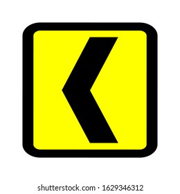 traffic sign chevrona icon with a white background