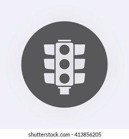 Traffic sign in circle . Vector illustration