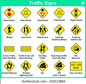 Traffic sign collection - warning road signs 