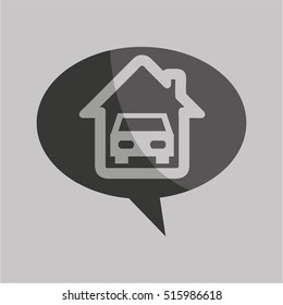 traffic sign concept icon car home vector illustration eps 10