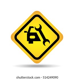 traffic sign concept icon support car tool vector illustration eps 10