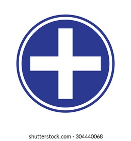 Traffic sign . Cross