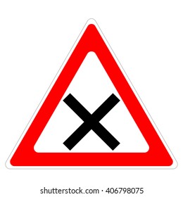 traffic sign crossroad
