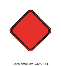 traffic sign danger warning blank