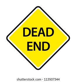 A traffic sign - dead end.
