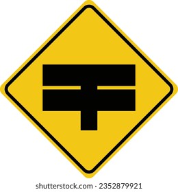 Traffic sign describing an intersection