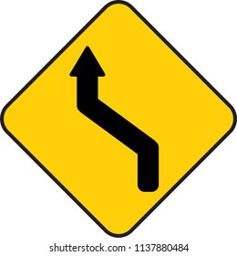 Traffic sign - Diversion Left yellow 02