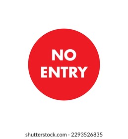 Traffic sign do not enter red color flat icon
