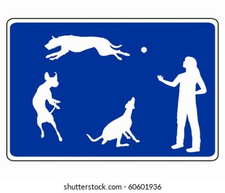 Traffic sign for dogs
