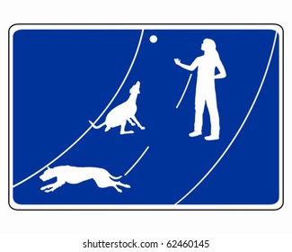 Traffic sign for dogs