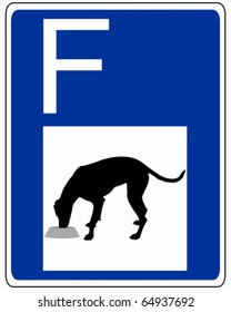 Traffic sign for dogs