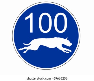 Traffic sign for dogs