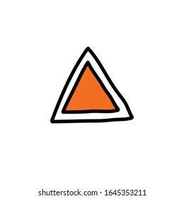 traffic sign doodle icon, vector illustration